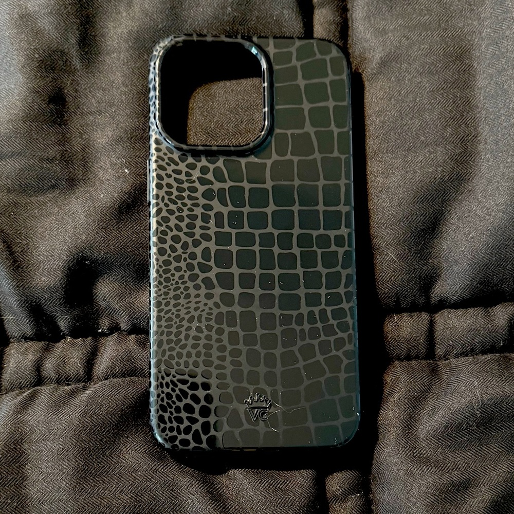 Velvet Caviar Black Croc Case